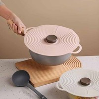 Couvre-couvercle en silicone toutes couleurs, résistant à la chaleur et anti-débordement, pour ustensiles de cuisine, outil de cuisson de qualité alimentaire