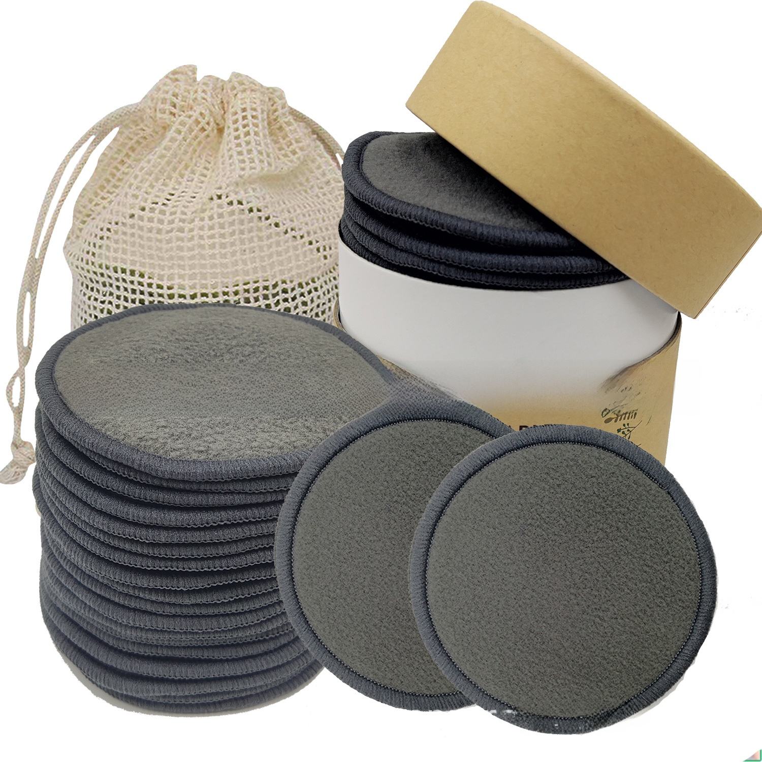 Black 16pcs + Cotton Mesh Bag + Paper Tube