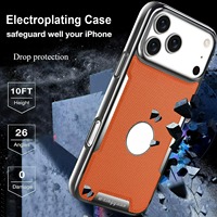 Nouvelle Arrivée Coque de Téléphone Fine Antichoc en Cuir PU Électroplaqué pour iPhone 17 Air Pro Max 16 Plus 15 14 13 12