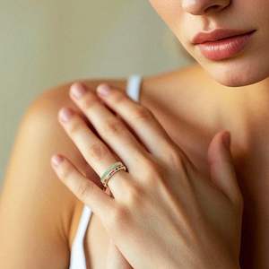 S SUSANN Gümüş Zirkon Geometrik Bant Yüzükler Kadınlar İçin Altın Kaplama İstiflenebilir Kararmayan Kişiselleştirilmiş Söz Yüzükleri Onun İçin - Product Image 4