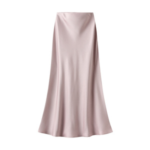 Jupe longue sirène colorée en satin d'acétate taille haute et coupe trapèze pour femme, idéale pour la vente en gros – Collection été - Product Image 5