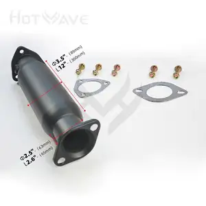 Hotwave 88-00 Voor Honda Civic Crx Del Sol Voor Een Cura Integra High Flow Race Testpijp Uitlaat-Zwart