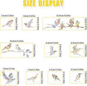Fenêtre arc-en-ciel non adhésive personnalisée s'accroche <span class=keywords><strong>pour</strong></span> les décalcomanies de fenêtre en verre <span class=keywords><strong>pour</strong></span> éviter les collisions d'oiseaux autocollant <span class=keywords><strong>anti</strong></span>-<span class=keywords><strong>collision</strong></span> <span class=keywords><strong>pour</strong></span> oiseaux de fenêtre - Product Image 2
