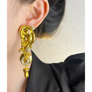 Pendientes <span class=keywords><strong>de</strong></span> gota <span class=keywords><strong>de</strong></span> orejas <span class=keywords><strong>de</strong></span> <span class=keywords><strong>boca</strong></span> <span class=keywords><strong>de</strong></span> nariz Vintage Medieval para mujer pendientes <span class=keywords><strong>de</strong></span> cara humana <span class=keywords><strong>de</strong></span> estilo francés pendiente asimétrico <span class=keywords><strong>de</strong></span> alta resistencia (ES537) - Product Image 3