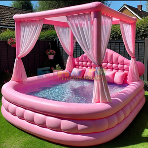 Thương mại cấp nước di động nổi nhà quán rượu ngoài trời Hồ bơi bơm hơi với ghế ngồi - Product Image 4