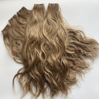 Extensions de cheveux 100% naturels Haiyi, les plus vendues, invisibles, double épaisseur, cousues, ondulées, Genius Weft, légères, sans cheveux courts ni abîmés