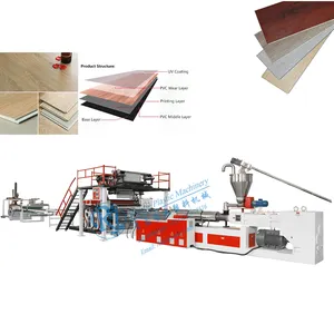 spc floor tile machine spc floor vinyl production line PVC flooring sheet machine