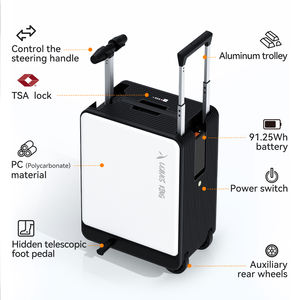 <span class=keywords><strong>Valise</strong></span> intelligente 40L légère, bagage intelligent avec scooter, bagage de <span class=keywords><strong>cabine</strong></span> avec port USB et pieds rétractables - Product Image 1