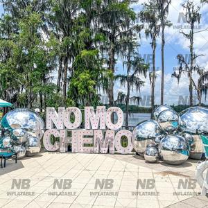 <b>Customized</b> Commercial Inflatable Gold Mirror Ball PVC Double Layer UV Printed Waterproof Wedding Advertising <b>Customized</b> Hanging - Product Image 6