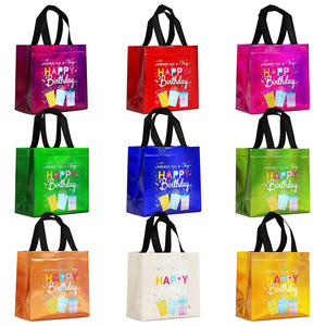 Eco Reusable Laser Non-woven Letter Luxury Birthday Gift <b>Tote</b> Shoulder Handbag <b>Travel</b> Gym Grocery Shopping Zipper Medium Rope - Product Image 4