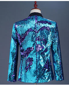 Traje de baile para boate e palco, jaqueta brilhante masculina com lantejoulas, vestidos de clube, com glitter personalizado, atacado - Product Image 6