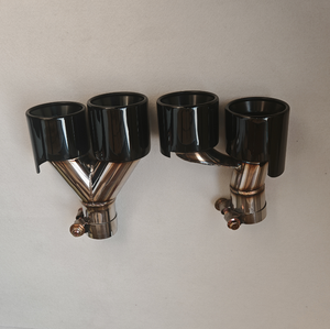 Punta de Escape de 3.5 Pulgadas con Corte en Ángulo para <span class=keywords><strong>BMW</strong></span> E60 <span class=keywords><strong>M5</strong></span>, Titanio Negro, Acero Inoxidable Cuádruple, Punta de Silenciador de Alto Rendimiento - Product Image 2