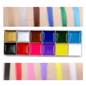 12 colores pintura corporal pintura al óleo tatuaje maquillaje cosmético Bodypainting FIESTA DE Halloween cara pintura de arte corporal - Product Image 3