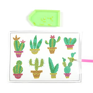 <span class=keywords><strong>Cactus</strong></span> populaire éducatif 3D bricolage diamant Art peinture autocollants créatif pâte artisanat Kits cadeaux pour enfants filles garçons adultes - Product Image 2