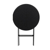 Meubles d'extérieur en rotin Ensemble de patio en rotin peu encombrant Table pliante extérieure ronde Table basse