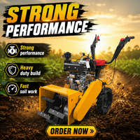 Motoculteur diesel KELESEN pour jardin et agriculture, mini-tracteur rotatif, machine de désherbage agricole
