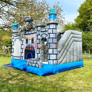 Castillo inflable con tobogán, combo de brincolín inflable con forma de dragón, casa de brinco comercial. - Product Image 2