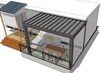 Gazebo de jardin avec revêtement en poudre pour pergola bioclimatique d'extérieur moderne design d'usine OEM/ODM étanche en aluminium Gazebo Nature