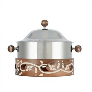 หม้อสแตนเลสทรงกลมเก็บความร้อน ดีไซน์สวยงาม ขายดี ใช้สำหรับอุ่นอาหาร - Product Image 1