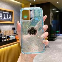 3 en 1 Porte-bague antichoc Couche époxy Paillettes Design Housse de téléphone portable pour TECNO SPARK 30C