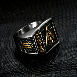 Anillo Masónico de Tungsteno, Anillos de Campeonato Masónicos, Oro, Acero Inoxidable, Plata, Personalizado, para Hombre, Metal, Religioso - Product Image 4