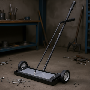 Recogedor Magnético de Piso de 24 Pulgadas Tipo Empujable para Recolección de Clavos y Tornillos, Capacidad de 100 Libras, Equipo de Limpieza Manual - Product Image 2