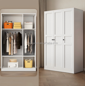 Armario de Almacenamiento de Acero de Diseño Moderno con 3 Puertas, Independiente y Desmontable para Dormitorios, Hoteles y Escuelas - Product Image 4