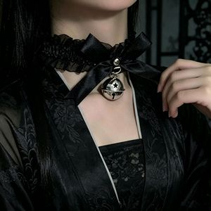 White And Black Bell Choker With <b>Bow</b> Lace Decoration For Women Party Fashion Accessory - Product Image 4