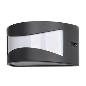 Lampada da esterno per alluminio, attacco E27, colore nero, IP44, dimensioni 13x25x12 cm, ideale per illuminare spazi esterni. - Product Image 1