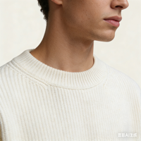 AJB Pull-over d'hiver pour homme, couleur unie, en laine douce tricotée, respirant, anti-plis, à manches lanternes, avec dessins personnalisés
