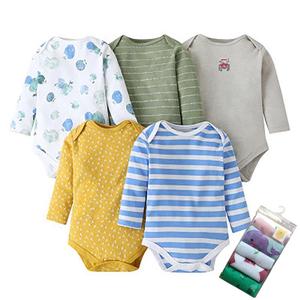 Conjunto de 5 Piezas para Bebé Recién Nacido, Primavera, Body de Manga Larga de Algodón para Niño y Niña, Romper para Bebé - Product Image 5