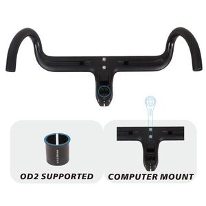 Seraph-Manillar <span class=keywords><strong>Aero</strong></span> HB047 para bicicleta, barra de campo cruzado de peso ligero, integrado, de carbono completo, para marco de grava, 2022 - Product Image 3