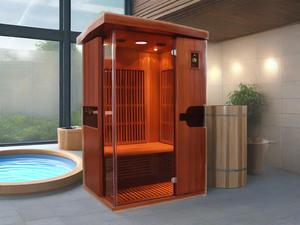 SS-100M 1 personne Design moderne Sauna infrarouge en bois de pruche Bain de glace à faible EMF avec filtre de refroidissement chauffant en fibre de carbone - Product Image 2