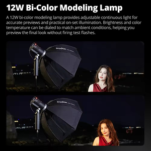 Flash de Estudio Profesional AD300PRO II TTL HSS para Exteriores, 300W de Potencia con Luz de Modelado Bicolor - Product Image 3