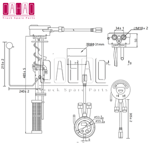 Capteur de niveau de <span class=keywords><strong>r</strong></span>éservoir de carburant de test <span class=keywords><strong>r</strong></span>éussi DAHAO 1361753 1423990 1373480 - Product Image 2