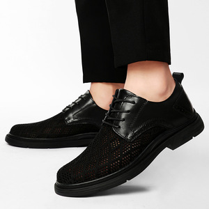 รองเท้าผู้ชายรุ่นใหม่ประจำฤดูร้อนปี 2026 |   รองเท้ากีฬาน้ำหนักเบาพื้นผิวตาข่ายระบายอากาศแบบผูกเชือกแบบโปร่ง - Product Image 4