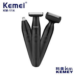 Rasoir électrique Kemei KM-114 pour hommes, 3 en 1, multifonction, rechargeable par USB, lavable, tondeuse à cheveux, tondeuse à nez - Product Image 4