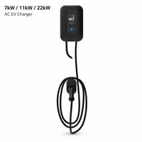 Station de recharge pour véhicules électriques intelligente de type 2 AC 11 kW à une borne, sur pied, pour hôtel, extérieur