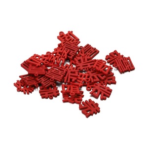 Pendentif en alliage à motif creux rouge du Nouvel An chinois, fournitures artisanales DIY pour décorations de fête - Product Image 3