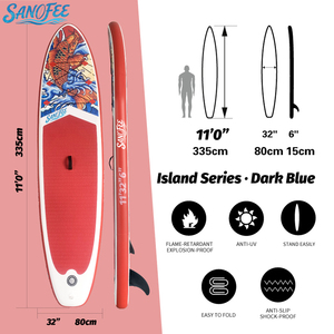 กระดานยืนพายแบบเป่าลมรุ่น 11' <span class=keywords><strong>Koi</strong></span> Series ลายศิลปะตะวันออก ทำจาก PVC หนา 1.2 มม. พร้อมอุปกรณ์เสริม - Product Image 3