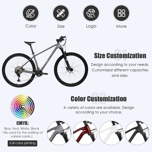 Bicicleta de Montaña de Fibra de Carbono de 27.5/<span class=keywords><strong>29</strong></span> Pulgadas Personalizada de Fábrica, MTB de 12 Velocidades con Frenos de Disco Hidráulicos, Bicicleta de Montaña para Adultos - Product Image 2