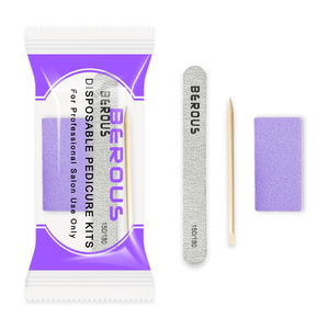 Kit de <span class=keywords><strong>Manicura</strong></span> <span class=keywords><strong>y</strong></span> <span class=keywords><strong>Pedicura</strong></span> Desechable 3 en 1 Color Morado, Precio de Fábrica, Suministro para Spa de Pies <span class=keywords><strong>y</strong></span> Uñas - Product Image 1
