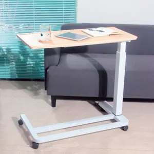 Novo produto sobre a cama mesa de jogos portátil com rodas mesa pneumática ajustável em altura