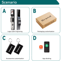 Cerradura Inteligente ACCELLOCK WQ15 con Control por Aplicación Tuya, Reconocimiento Facial, Desbloqueo con Tarjeta, Cámara Biométrica, Almacenamiento en la Nube, Grado C