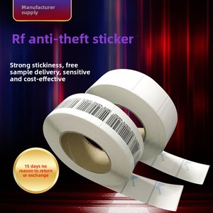 Bán buôn 4x4cm mềm nhãn giấy chống trộm RF sticker cho mỹ phẩm thư viện siêu thị hàng hóa <span class=keywords><strong>EAS</strong></span> hệ thống - Product Image 2