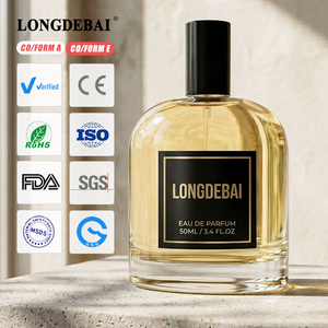 2026 Nuevo frasco de perfume de vidrio transparente con pulverizador y bomba, vacío, de 30ml, 50ml, 100ml, con tapa metálica, bajo MOQ - Product Image 1