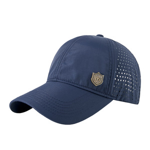 Breathable Perforated Baseball Cap Nylon Mesh Unisex Sun Protection Hat Outdoor Sports Quick Dry Duckbill Cap - Product Image 1