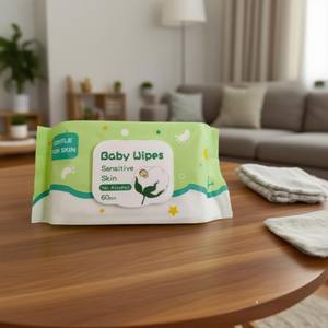 Lingettes humides antibactériennes jetables écologiques de haute qualité pour le soin de la peau des bébés, OEM, paquet individuel, 80 pièces, échantillon gratuit en provenance de Chine - Product Image 2