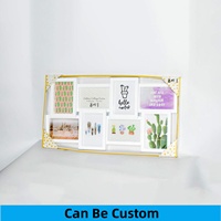 Cadre photo PS en plastique personnalisé à prix réduit Carré multi-styles de tailles A4 avec verre Plexiglas Joli cadre photo pour documents