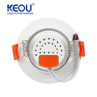 Projecteurs LED encastrables 3 watts, double tête réglable, motifs carrés, pour bureau, base encastrée, 5W, vente en gros